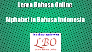 インドネシア語のアルファベット Learn Bahasa Online Indonesian Alphabet [upl. by Leeanne]