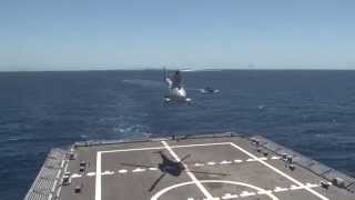 MQ8 Firescout takes part in VBSS training with USS Freedom LCS 1 [upl. by Egief]