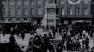 1900 De Dam te Amsterdam  oude filmbeelden [upl. by Peregrine]