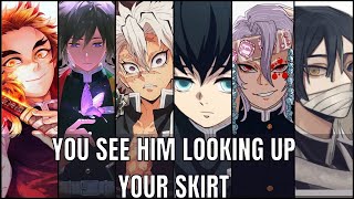 You catch him looking up your skirt  Demon slayer  Kimetsu no yaiba [upl. by Salas736]