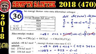 pembahasan soal SBMPTN SAINTEK 2018 KIMIA KODE 470 no36 energi ikat [upl. by Hailey]