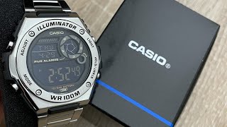 Casio Illuminator Digital Watch MWD100HD1BVEF Unboxing Mens Digital Watch [upl. by Akienahs]