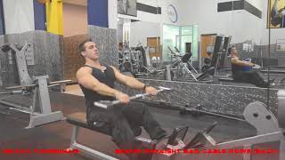 Seated Straight Bar Cable Rows [upl. by Yliram]