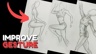 Gesture Quicksketch step by step  Learn how to draw gestures  Drawing tutorials I Art School [upl. by Farika]