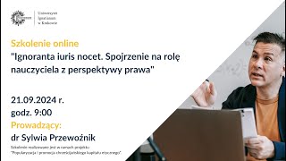 Ignoranta iuris nocet Spojrzenie na rolę nauczyciela z perspektywy prawa [upl. by Attekahs]