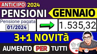 ANTICIPO⚡️ PENSIONI GENNAIO 2024 ➡ VERIFICA NUOVI IMPORTI AUMENTI CEDOLINI ❗️ RIVALUTAZIONE e IRPEF [upl. by Andrade]