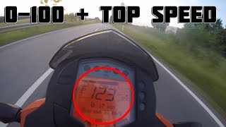 KTM Duke 125 Akrapovic 0  100 TOP Speed [upl. by Scevo]