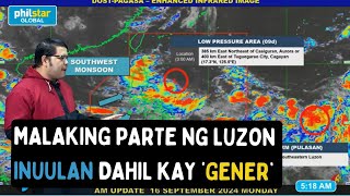 Bagyong Gener nagdala ng malakas na pagulan sa parte ng Luzon [upl. by Scharff856]