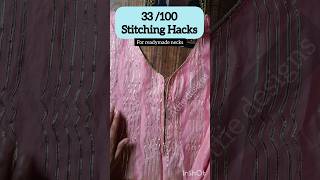 33100 Stitching Hacks neckdesigns neckline sleevesdesigns readymade suit sew diy sewing [upl. by Netsoj140]