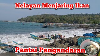 Nelayan Menjaring Ikan di Pantai Pangandaran [upl. by Bathsheeb]