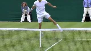 Grigor Dimitrov through the legs winner  Wimbledon 2014 [upl. by Neehahs]