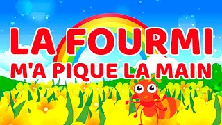 LA FOURMI MA PIQUE LA MAIN  Comptine avec Paroles 🐔 Papa Poule [upl. by Barbuto]