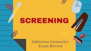 Dont Take the Addiction Counselor Exam Without These Screening Tools [upl. by Venditti56]