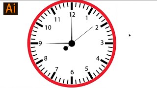 Create A Wall Clock In Adobe Illustrator [upl. by Aiello]