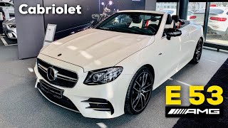 2019 MERCEDES AMG E53 Cabriolet FULL REVIEW Exterior Interior Diamond White 4MATIC [upl. by Evangeline]