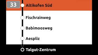 RBS Ansagen  33 Worblaufen Bahnhof – Ittigen TalgutZentrum [upl. by Amato185]