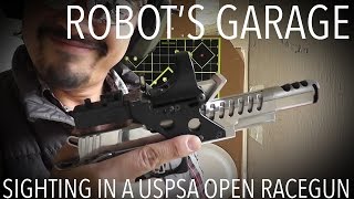 Sighting In USPSA Open Racegun [upl. by Ylrbmik176]