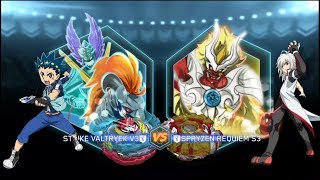 Strike Valtryek Vs Spyzen Requiem  Valt Vs Red Eye  Beyblade Burst App Gameplay [upl. by Nalym]