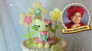 Hello Kitty Cake Topper Tutorial  Designed with Modeling Chocolate [upl. by Yennej]