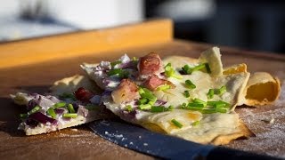 Folge4  Elsässer Flammkuchen Deutsches BBQ und GrillRezept [upl. by Thamos282]