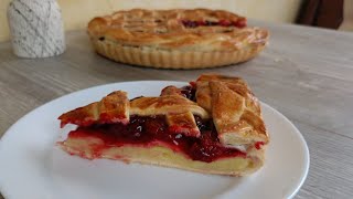 🍒🥧 СЛОЁНЫЙ ПИРОГ С ВИШНЕЙ И ЗАВАРНЫМ КРЕМОМ 🥧🍒 Одной порции будет мало Очень вкусно [upl. by Vaclav]