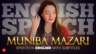 ENGLISH SPEECH  MUNIBA MAZARI Highlights of the Iron Lady of Pakistan English Subtitles [upl. by Aisatana]