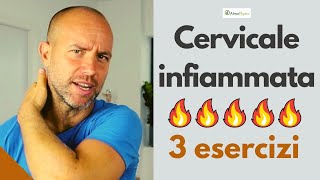 🔥 Cervicale infiammata🔥  3 esercizi [upl. by Forest896]