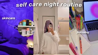 A SELF CARE NIGHT ✧･ skincare journaling  productive [upl. by Acinoev]