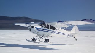 Ski Plane flying in wintery Maine [upl. by Richela]