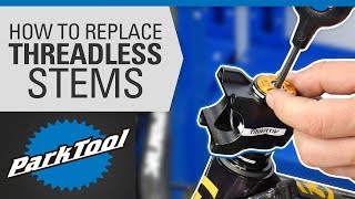 How to Replace a Bicycle Stem  Threadless [upl. by Kinemod]