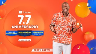 Uau Shopee 77 Até o Terry Crews veio comemorar o Aniversário Shopee 🥳 [upl. by Anotyad743]