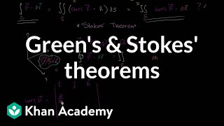 Greens and Stokes theorem relationship  Multivariable Calculus  Khan Academy [upl. by Lavona]