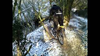 Trials bike riding woodland JacksMotorbikes trialsbike s3 offroadbike s3powersports dirtbike [upl. by Wight]