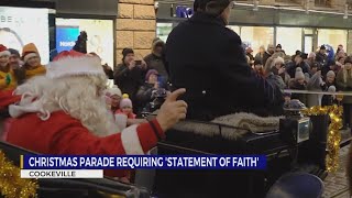 Christmas parade requiring statement of faith [upl. by Groos]