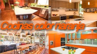 Cocinas 🍟 modernas color naranja  modelos de cocinas modernas [upl. by Areid382]