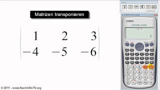 Matrizen transponieren mit Taschenrechner [upl. by Jordan144]