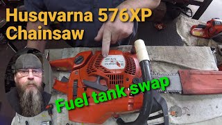 Husqvarna 576XP Fuel Tank Replacement [upl. by Desberg679]