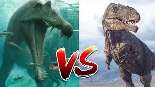 Espinossauro vs Giganotossauro A luta dos MAIORES Dinossauros  Batalhas Pré Históricas [upl. by Ardnek310]