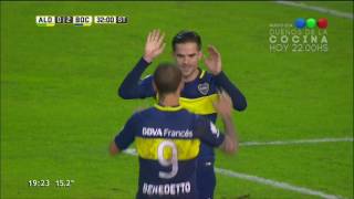 Gol de Gago 03  Aldosivi 04 Boca Juniors  Fecha 28 Torneo Argentino 201617 [upl. by Lesirg]