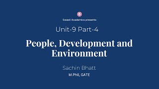 Unit 9  Part4  People Development and Environment  UGCNETJRF Paper1 [upl. by Anay]