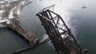 Down Town State House Crook Point Bascule Bridge Providence RI 4K [upl. by Neile]