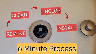 How To Remove a Bathtub Drain Plug amp Unclog  Easy 6 Minute Process [upl. by Adair319]