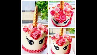 Unicorn cake  Gâteau licorne [upl. by Blinni]