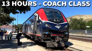 13 HOURS in Coach Amtrak Coast Starlight to LA [upl. by Barnie370]