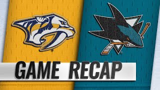 Forsberg Arvidsson lead Predators to 42 win [upl. by Maurizia886]