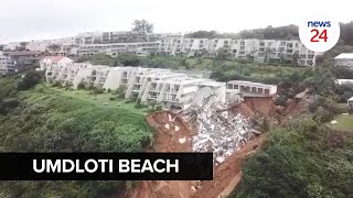 WATCH  Aerial footage shows devastation in Umdloti KZN after severe runoff and mudslides [upl. by Dole536]