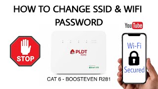 PLDT Home Prepaid Wifi  How To Change SSID amp Wifi Password  Cat6 Boosteven R281 51  rmj pisonet [upl. by Lagiba]