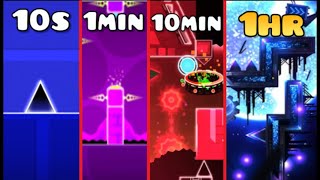 Making a Geometry Dash Level in 10 Seconds 1 Minute 10 Minute and 1 Hour [upl. by Schreibman827]