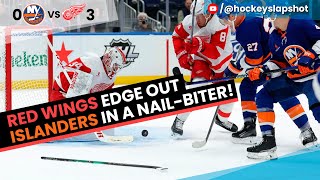 DETROIT RED WINGS EDGE OUT ISLANDERS IN A NAILBITER 🏒🔥  21 VICTORY IN NEW YORK 🚨 [upl. by Delorenzo]