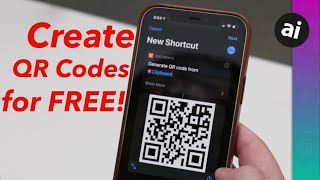 Using Shortcuts to make QR Codes on iPhone Free [upl. by Atalie576]